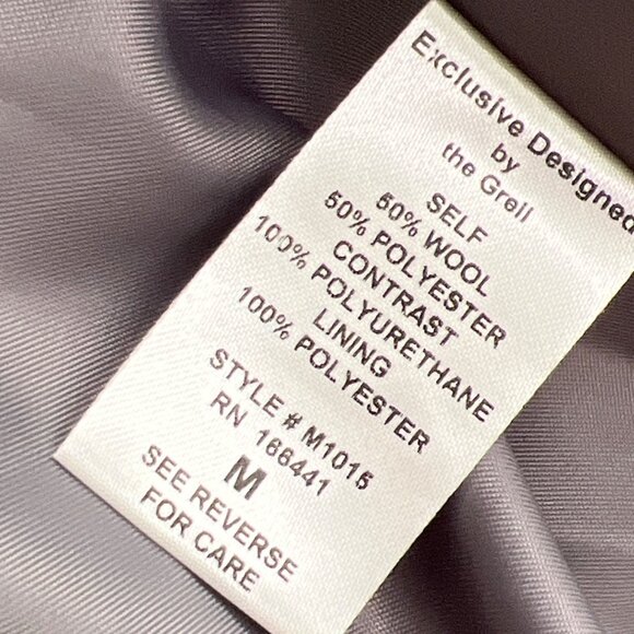 THE GREII ACS Varsity Jacket Letter C Gray/Black/White Sz M NWT - Picture 7 of 7